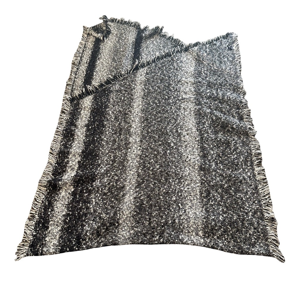 Asymmetrical Black and White Cocktail Wrap